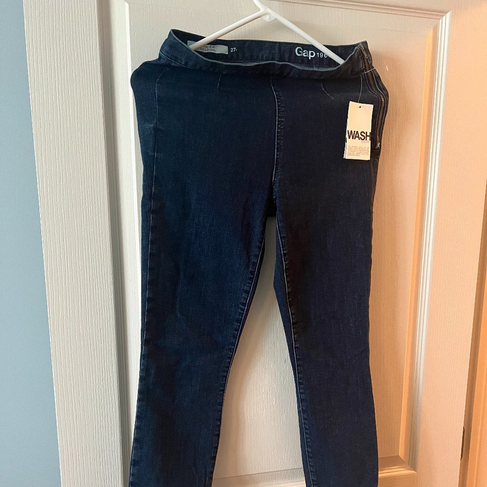 GAP 1969 Legging Side Zip Jeans - Women's Size 27 NWT